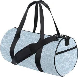 Gym Bag,Sports Duffle Bag,Cute Gym Bags with Inner Pocket,Weekender Travel Bag For Sport Workout Women Men,17.6x9 IN Blue Curve