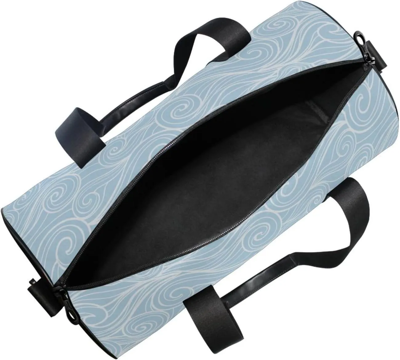 Gym Bag,Sports Duffle Bag,Cute Gym Bags with Inner Pocket,Weekender Travel Bag For Sport Workout Women Men,17.6x9 IN Blue Curve
