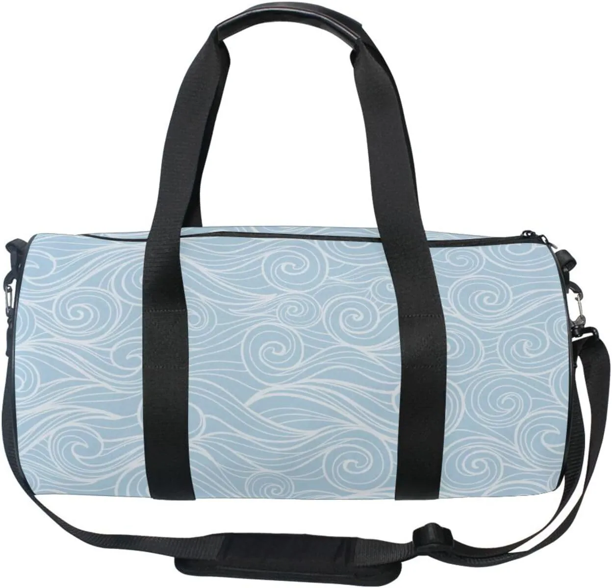 Gym Bag,Sports Duffle Bag,Cute Gym Bags with Inner Pocket,Weekender Travel Bag For Sport Workout Women Men,17.6x9 IN Blue Curve