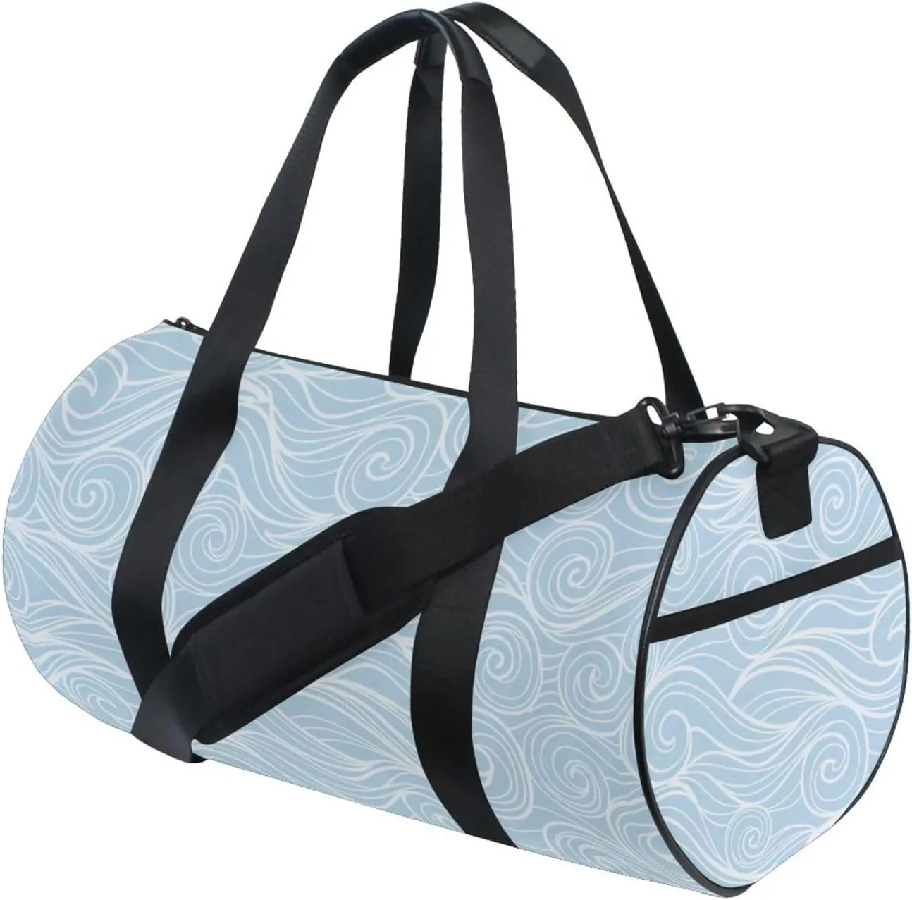Gym Bag,Sports Duffle Bag,Cute Gym Bags with Inner Pocket,Weekender Travel Bag For Sport Workout Women Men,17.6x9 IN Blue Curve