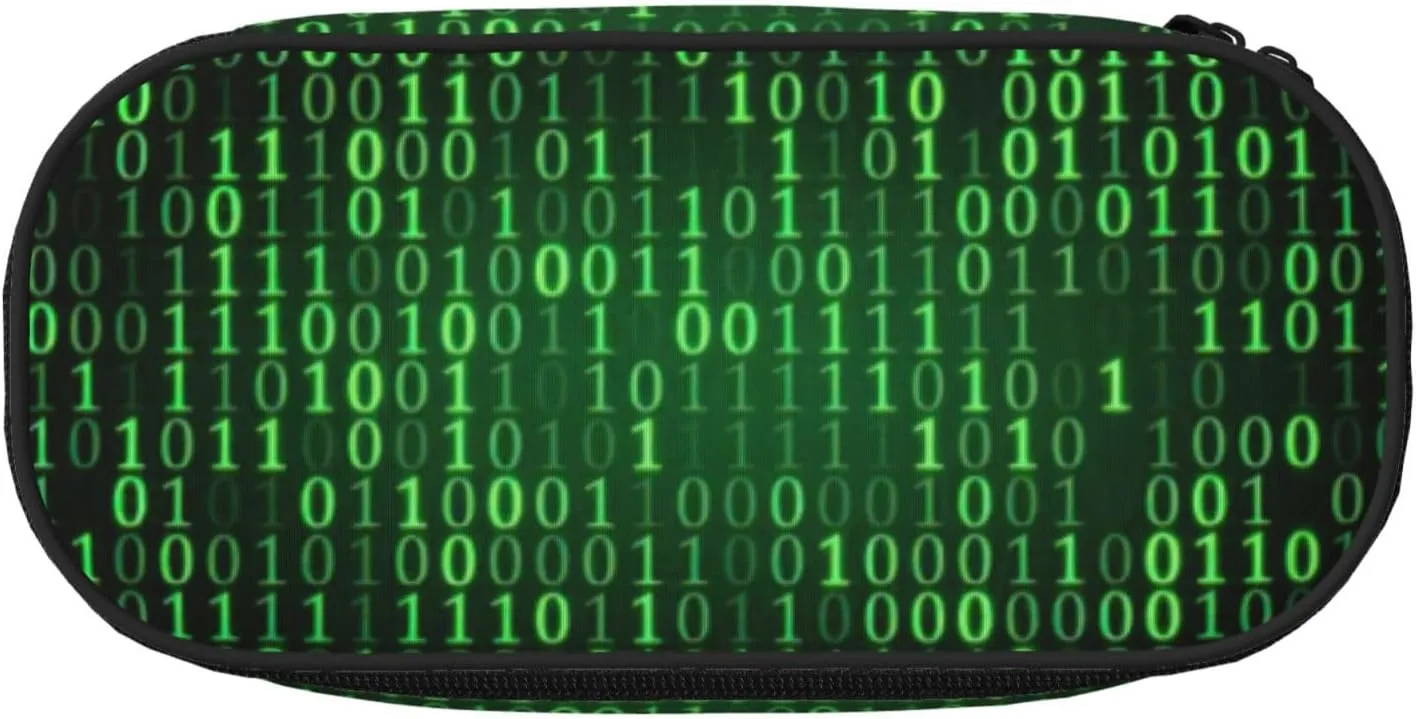 hacker era Print Simple rectangle Pen bag Storage case for Office supplies,cosmetics,toiletries