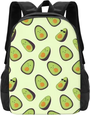 Happy Avocados Lightweight Packable Backpack Travel Casual Large Capacity Daypack Foldable Backpack For Men Women