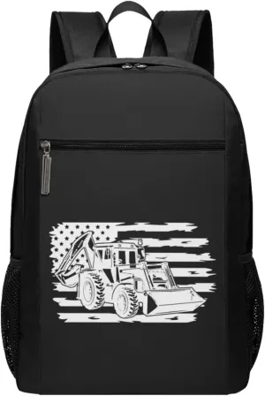 Heavy Equipment Operator Excavator Bulldozer Backpack 17 Inch For Travel Laptops Backpack