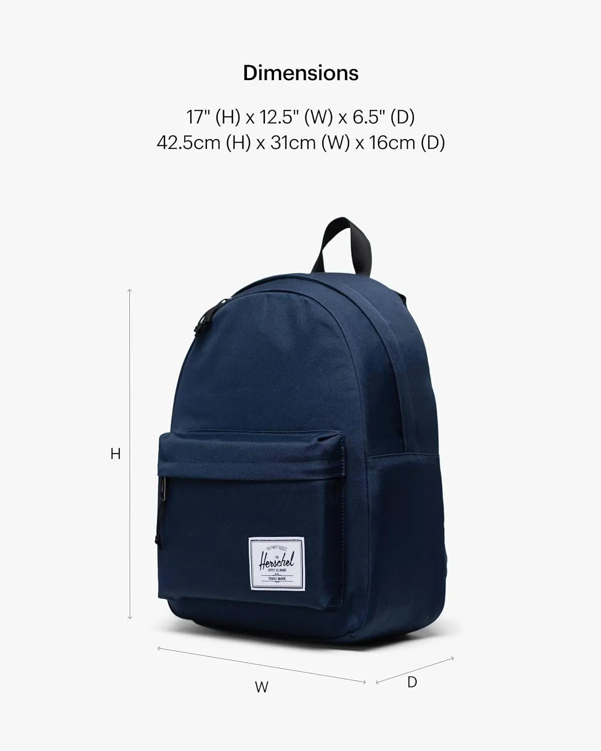 Herschel Supply Co. Classic Backpack, Navy, One Size