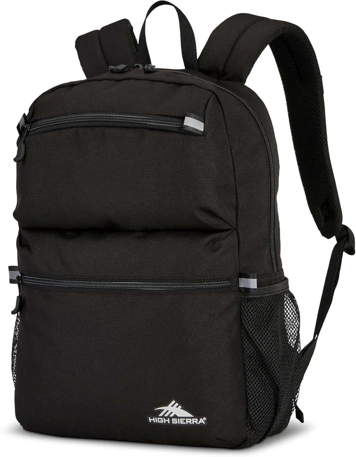 High Sierra Abbreviate Backpack, Laptop Bookbag for Travel, Black, One Size