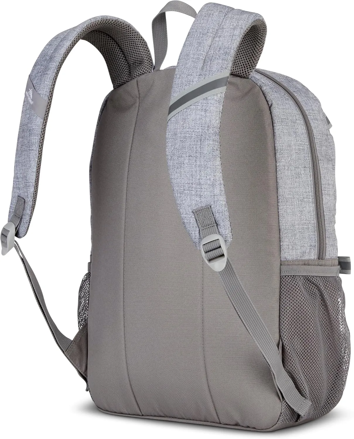 High Sierra Abbreviate Backpack, Laptop Bookbag for Travel, Silver Heather, One Size