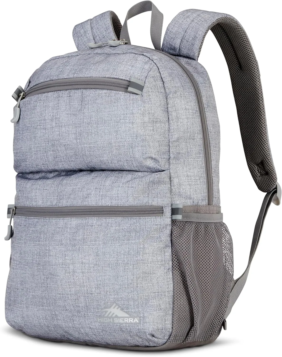 High Sierra Abbreviate Backpack, Laptop Bookbag for Travel, Silver Heather, One Size