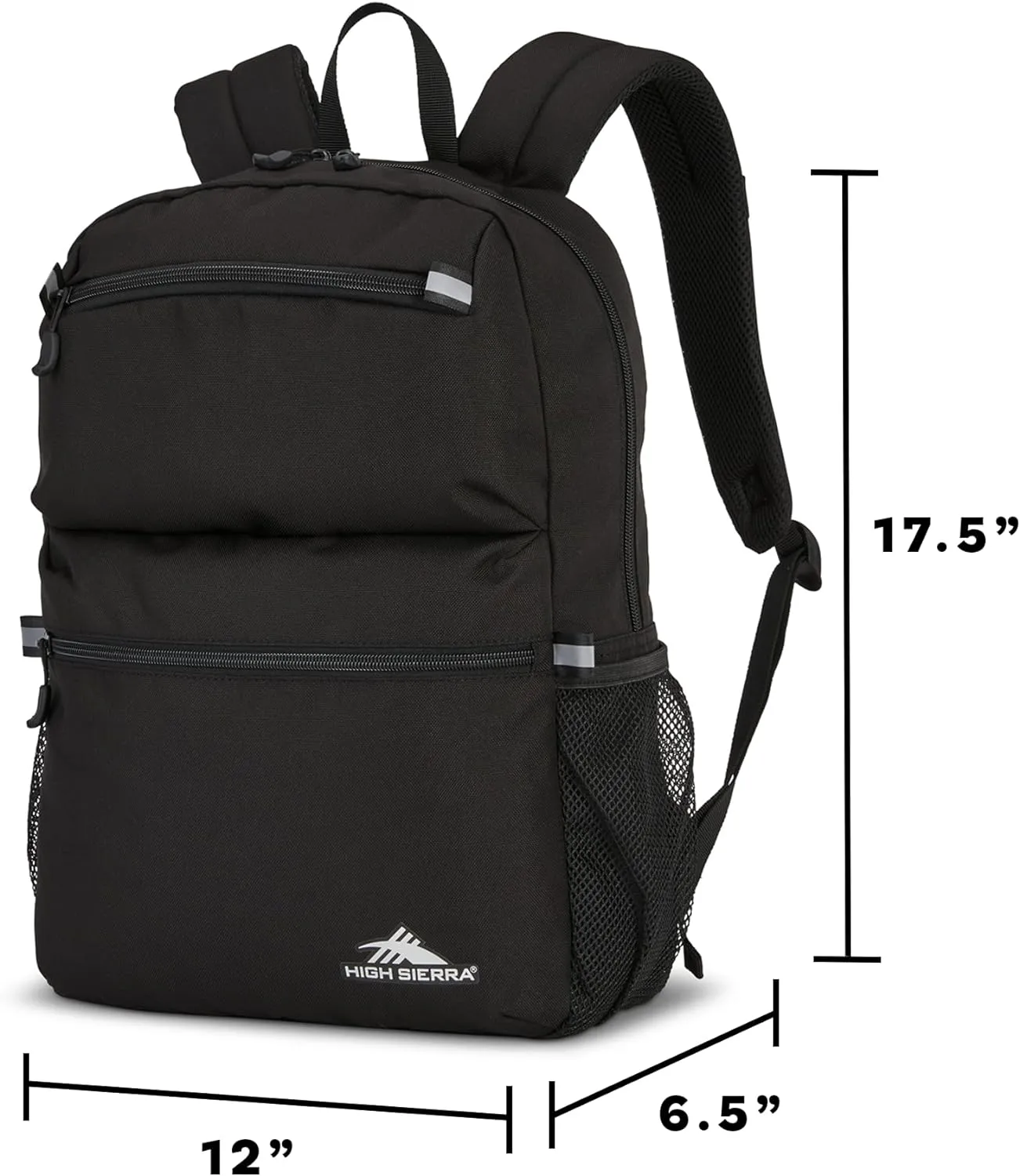 High Sierra Abbreviate Backpack, Laptop Bookbag for Travel, Silver Heather, One Size