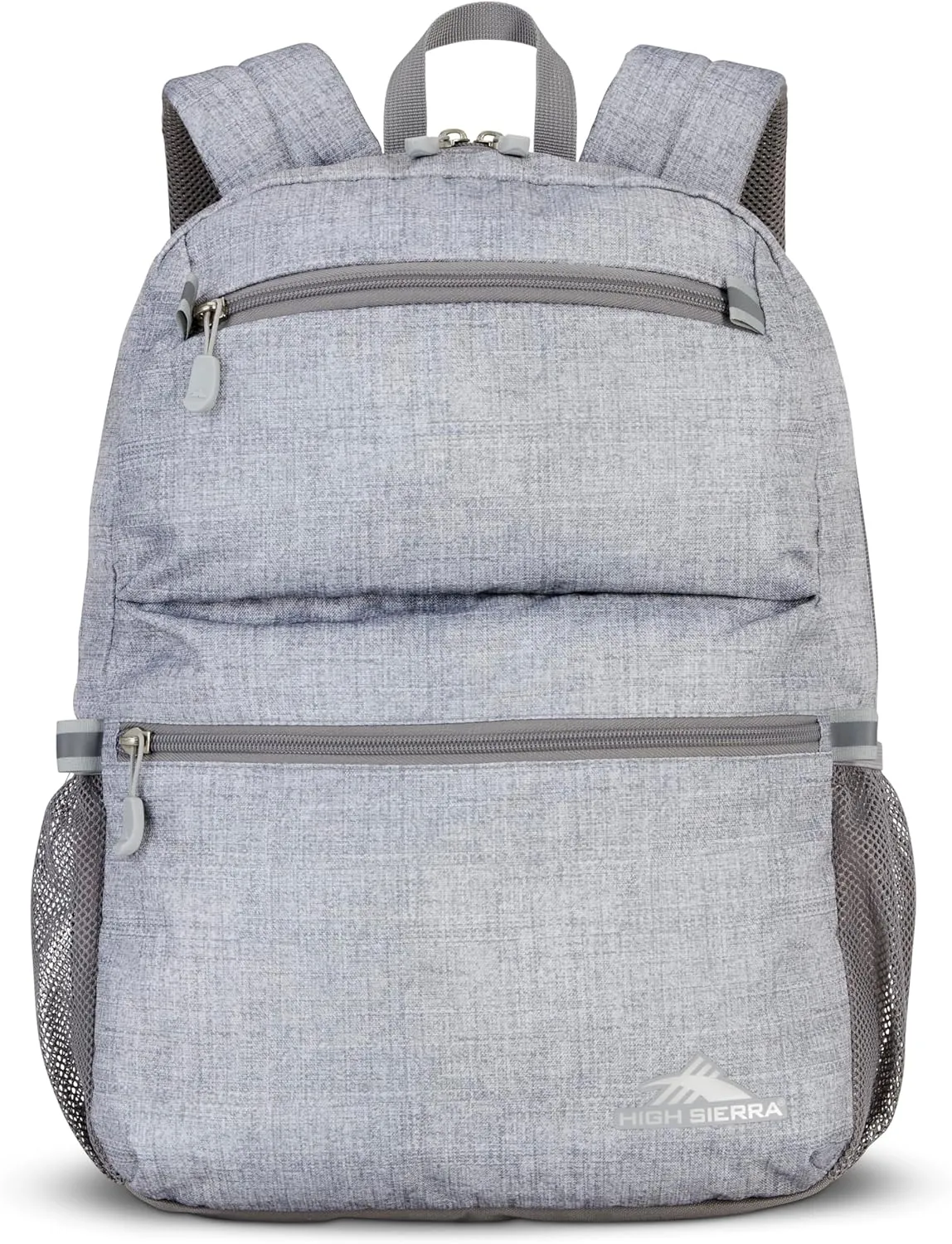 High Sierra Abbreviate Backpack, Laptop Bookbag for Travel, Silver Heather, One Size