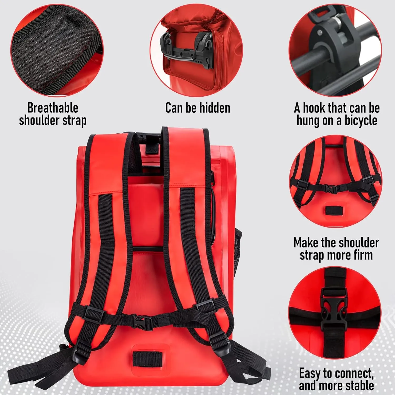 HITWAY Bike Bag Waterproof Pannier 29L Large Capacity Bike Rack Bag for Bicycles Rear Rack Seat Trunk Bag