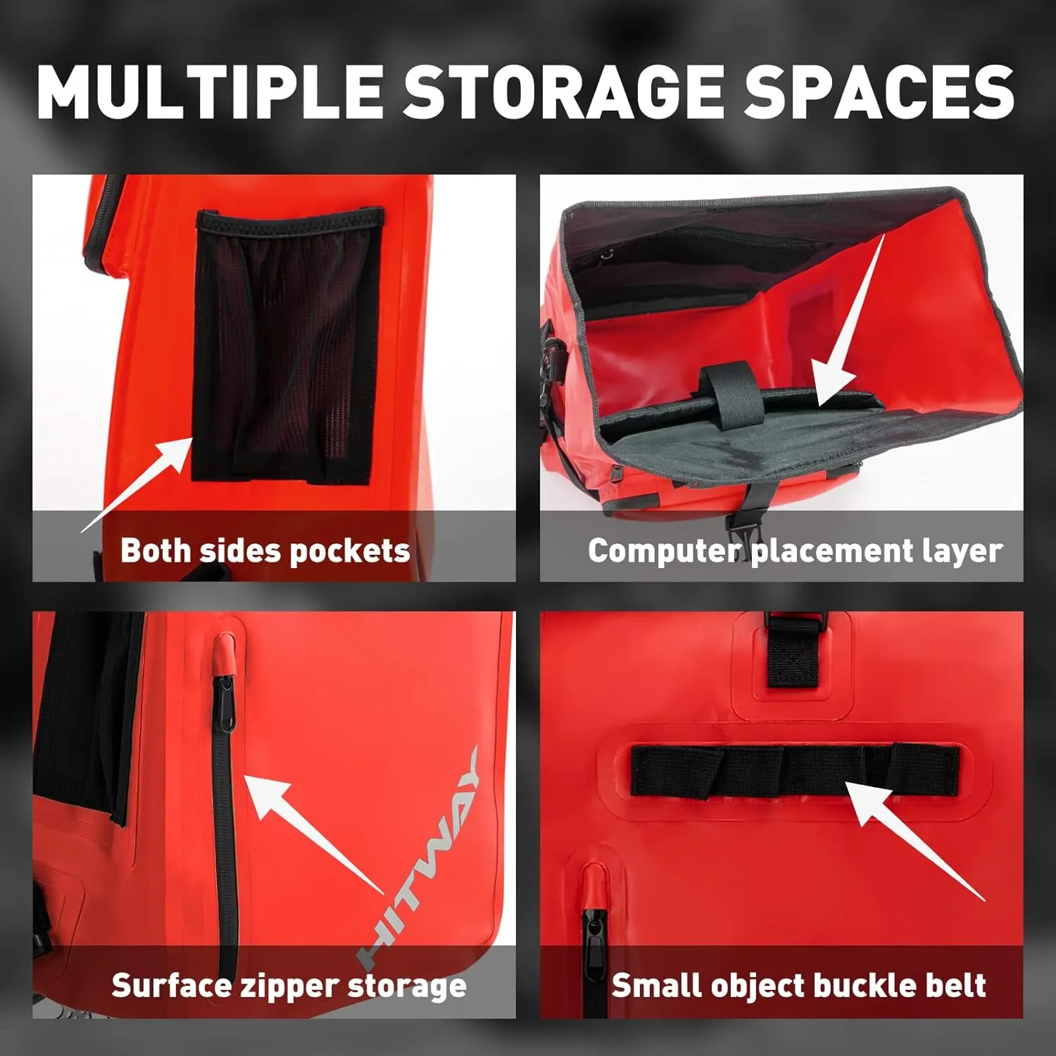 HITWAY Bike Bag Waterproof Pannier 29L Large Capacity Bike Rack Bag for Bicycles Rear Rack Seat Trunk Bag