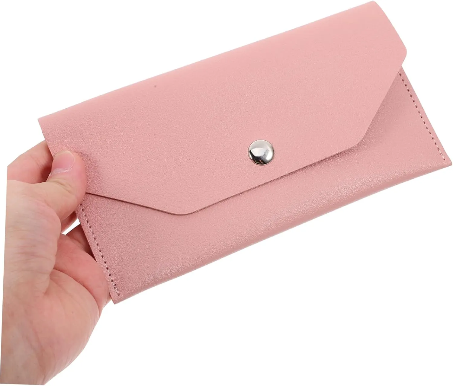 HOMSFOU Men's Passport Holder Pu Cash Envelopes Bag Credit Card Case Compact Travel Accessory