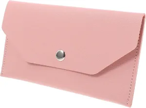 HOMSFOU Men's Passport Holder Pu Cash Envelopes Bag Credit Card Case Compact Travel Accessory