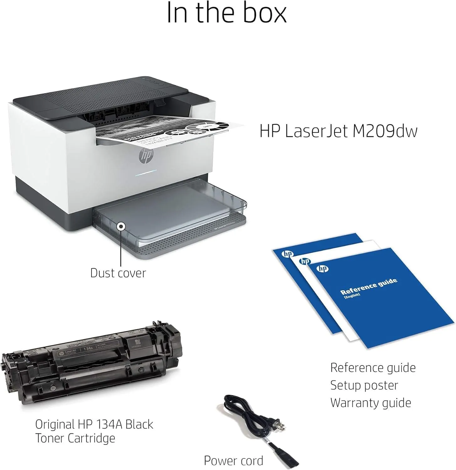 HP Laserjet M209dw High-Speed Wireless Monochrome Laser Printer for Home Use and Small Business, Fast 2-Sided Printing, Scanner, Copying, Dual Band WiFi Compact Black and White Printers (Renewed)
