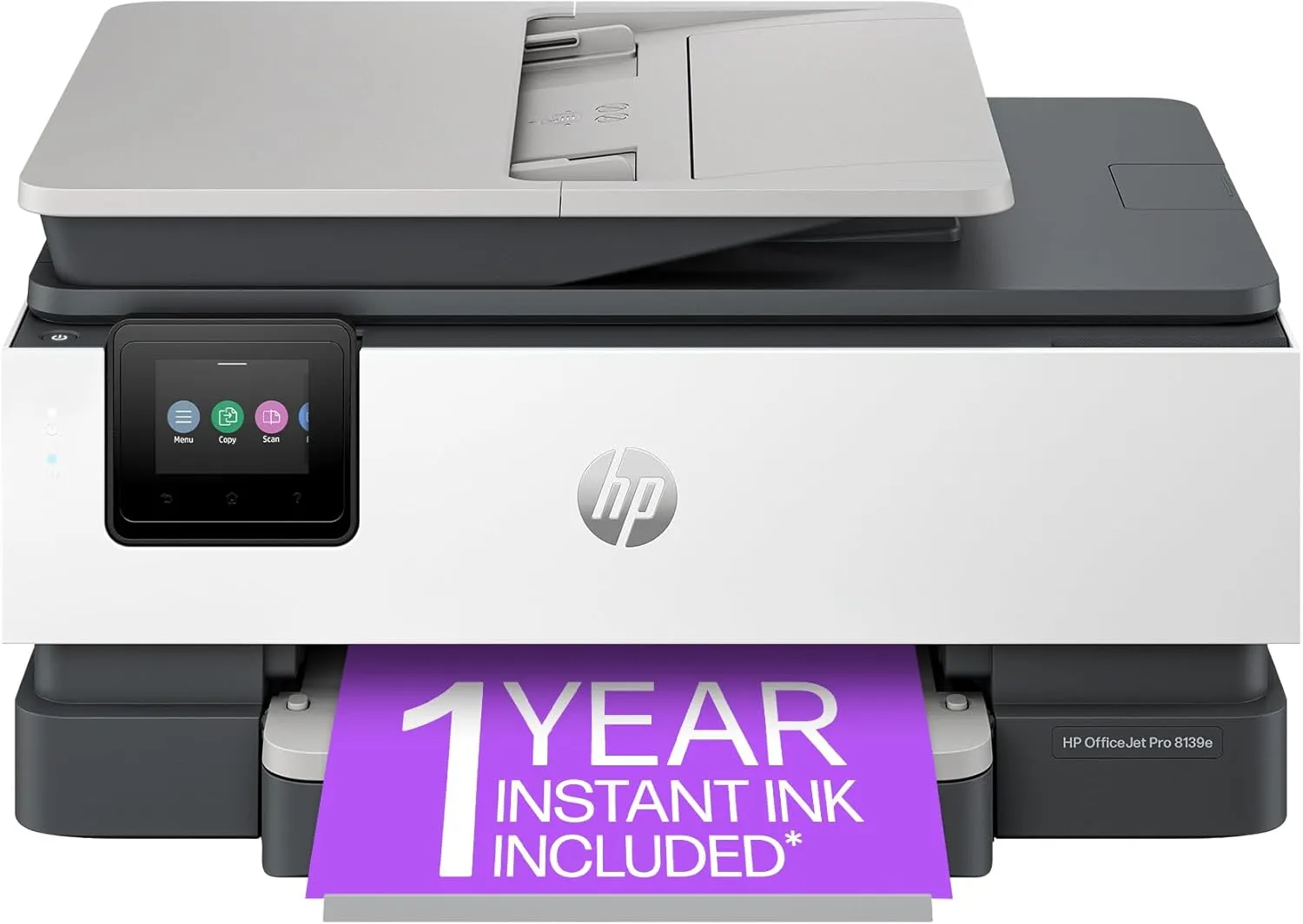 HP OfficeJet Pro 8139e Wireless All-in-One Color Inkjet Printer, Print, scan, Copy, fax, ADF, Duplex Printing Best-for-Home Office, 1 Year of Instant Ink Included
