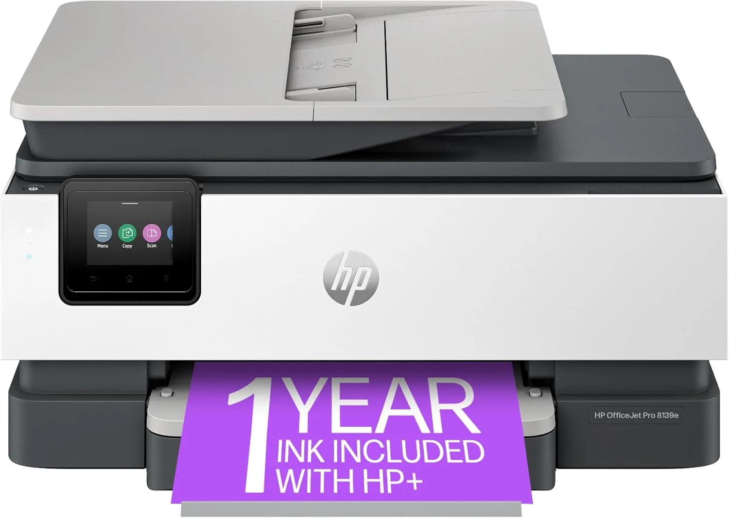 HP OfficeJet Pro 8139e Wireless All-in-One Color Inkjet Printer, Print, scan, Copy, fax, ADF, Duplex Printing Best-for-Home Office, 1 Year of Instant Ink Included
