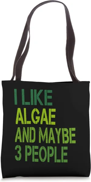 I Like Algae And Maybe 3 People Vintage Phycologist Alga Tote Bag
