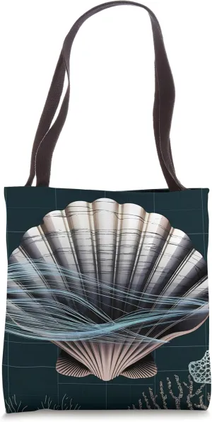 Intricate Seashell with Oceanic and Futuristic Tote Bag