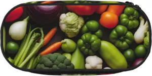 Introduction of various vegetables Print Simple rectangle Pen bag Storage case for Office supplies,cosmetics,toiletries