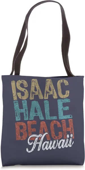Isaac HALE BEACH Hawaii HIBISCUS & SCRIPT Three Tone Palm Tote Bag
