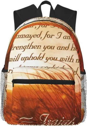 Isaiah 41 10 Bible Verse Do Not Fear I Am With You Lightweight Packable Backpack Travel Casual Hiking Daypack Foldable Backpack For Men Women