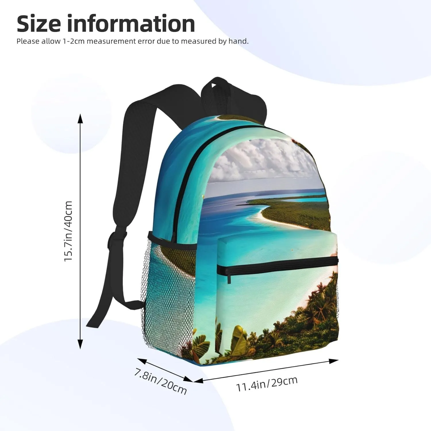 island of cuba Backpack Cute Print Bookbag Women Travel Casual Water-resistant Backpack Travel Bag bags