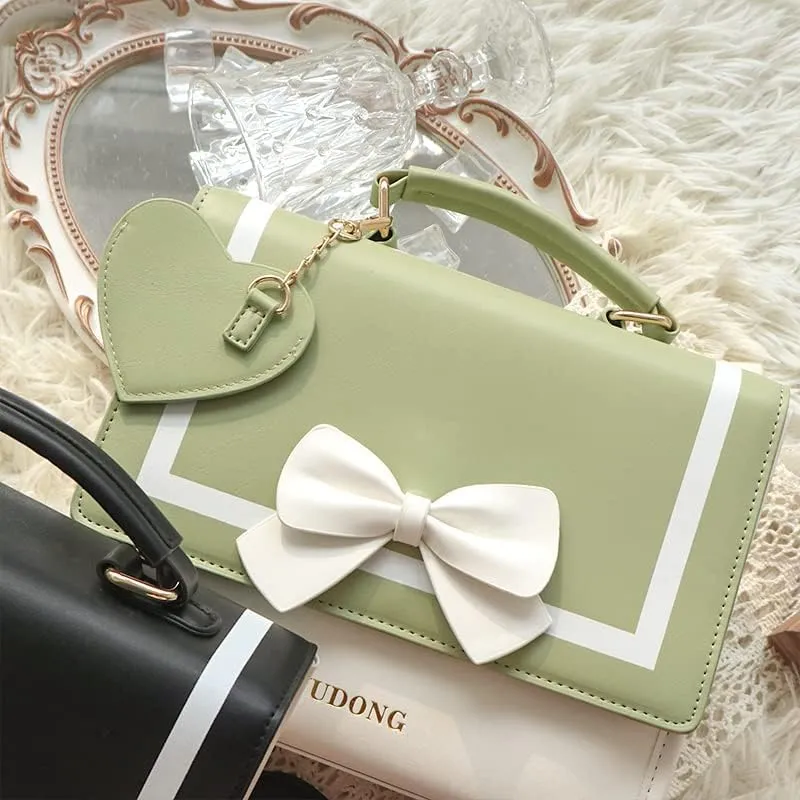 Ita Purse Bag for Girls Women, Kawaii Crossbody Bag Clear Window Shoulder Cute Messenger Bag Sling Purse Lolita Bag (Green)