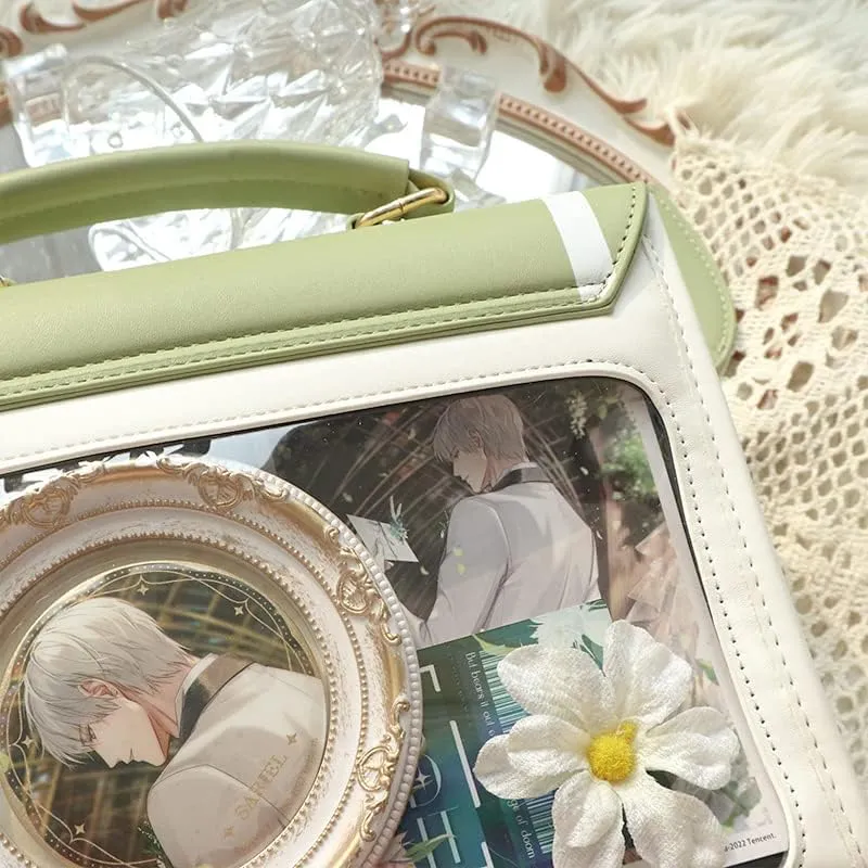 Ita Purse Bag for Girls Women, Kawaii Crossbody Bag Clear Window Shoulder Cute Messenger Bag Sling Purse Lolita Bag (Green)