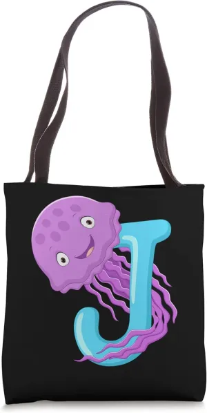 J Is For Jellyfish Sea Creatures Jellyfish Tote Bag