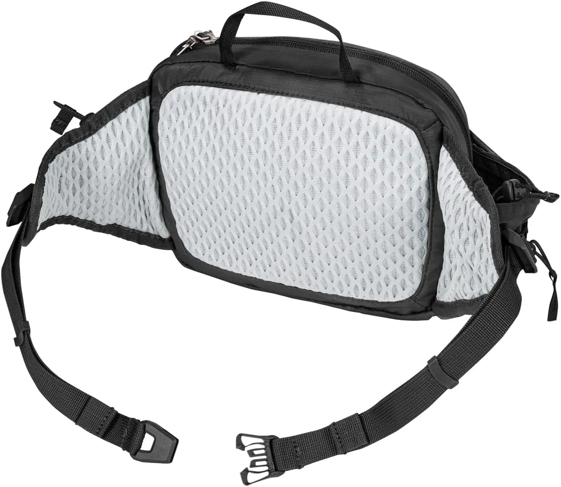 Jack Wolfskin 2011001 Velo Trail Waist Bag, 3L (Reflector Print), Bicycle, 6699_flash black