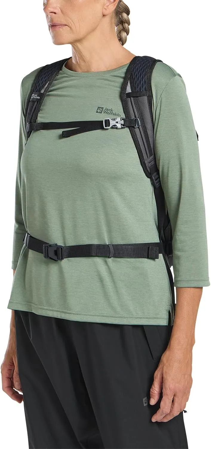 Jack Wolfskin Velocity 12L Lightweight Biking Backpack with Rain Cover and Helmet Lashing