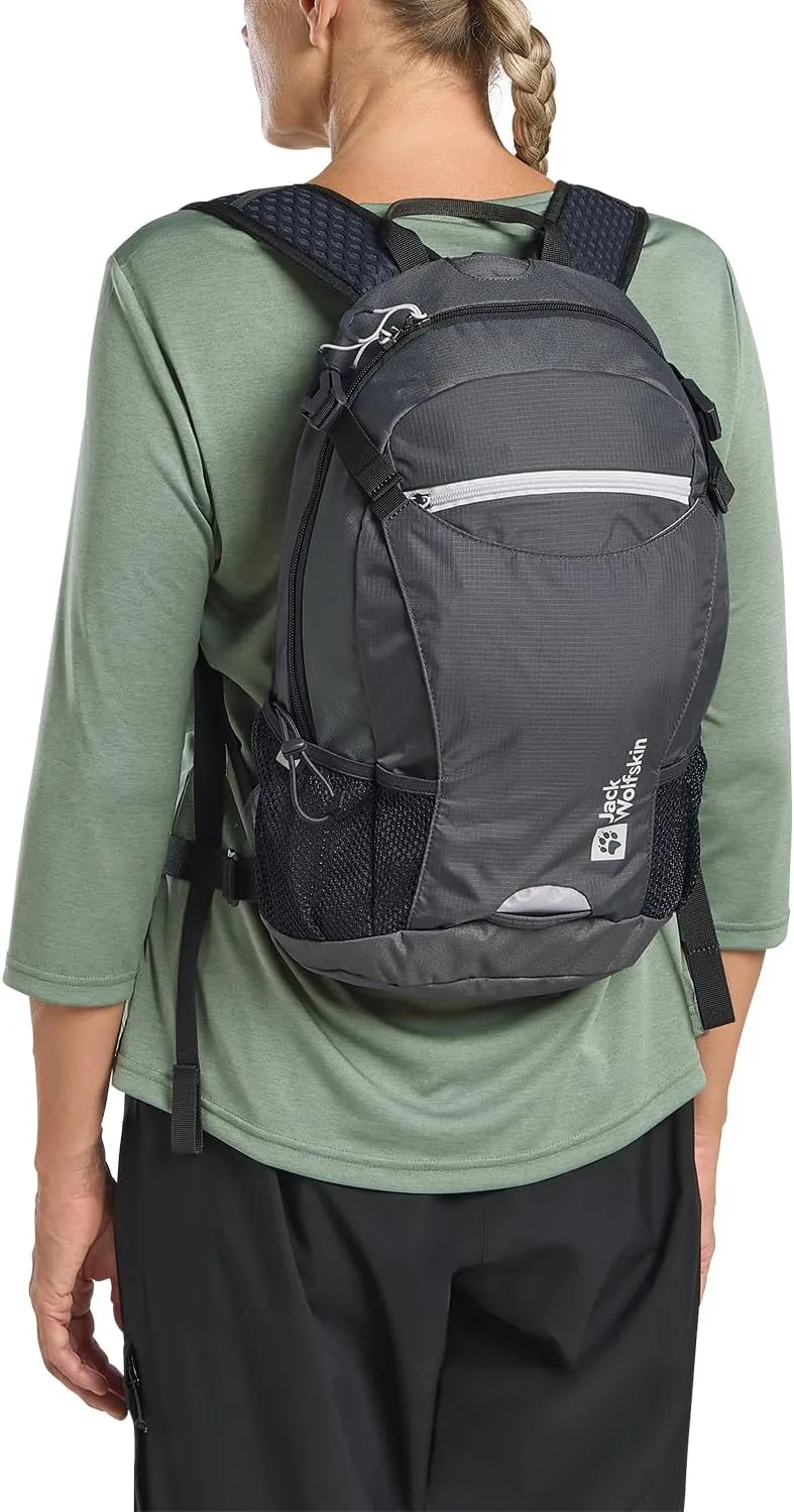 Jack Wolfskin Velocity 12L Lightweight Biking Backpack with Rain Cover and Helmet Lashing