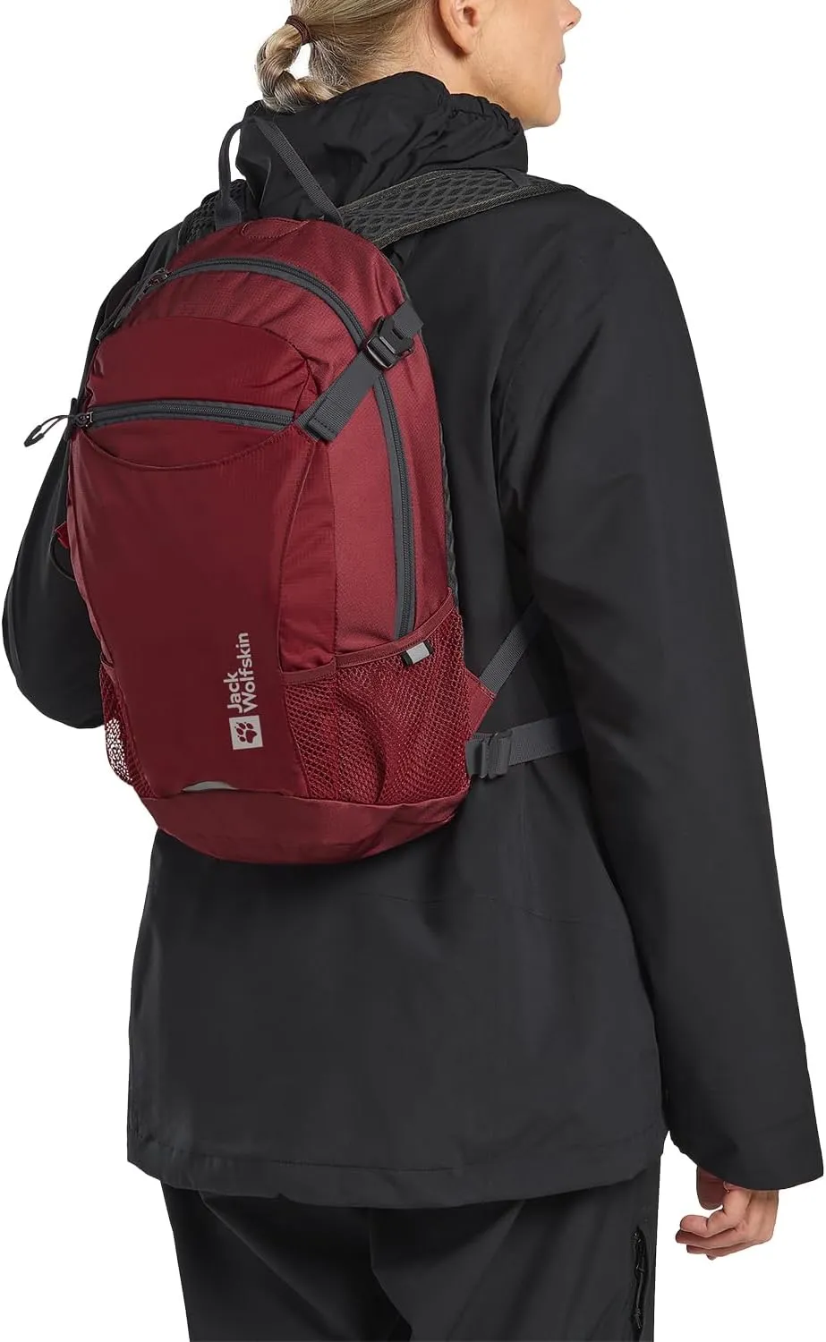 Jack Wolfskin Velocity 12L Lightweight Biking Backpack with Rain Cover and Helmet Lashing