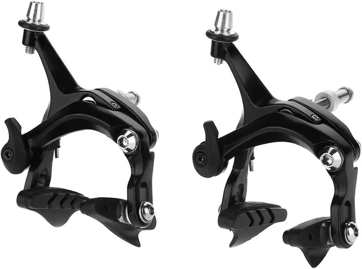 Jadeshay Bike Brake Calipers, Road Bicycle Accessories Repair Parts, Mountain Bike V Shape Dual-Pivot Bicycle Brake Calipers(1 Pair)