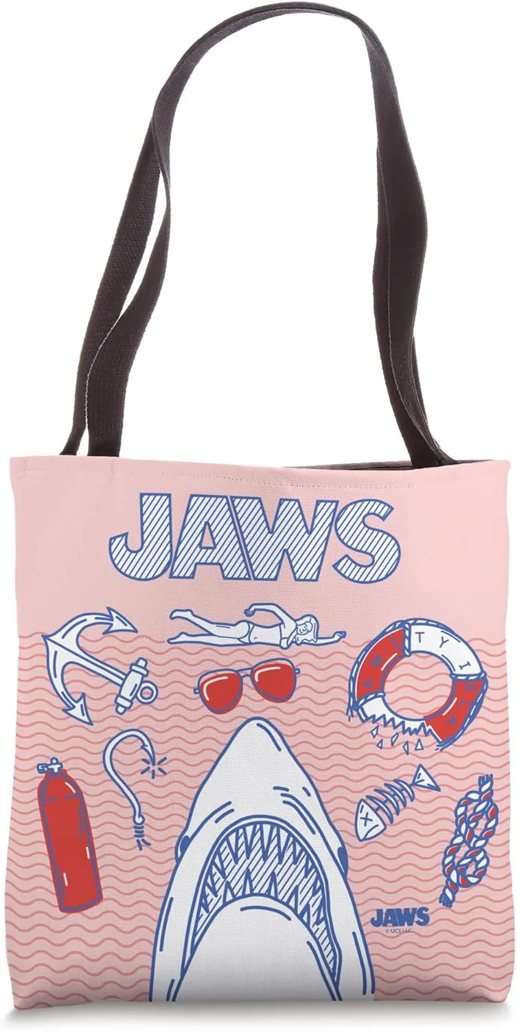 Jaws 50th Anniversary Poster Americans Style 2-Sided Tote Bag