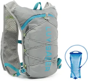 JEELAD Lightweight Running Vest for Women and Men 5L Hydration Backpack with 2L Water Bladder for Hiking Trail Running Gear Cycling Marathon