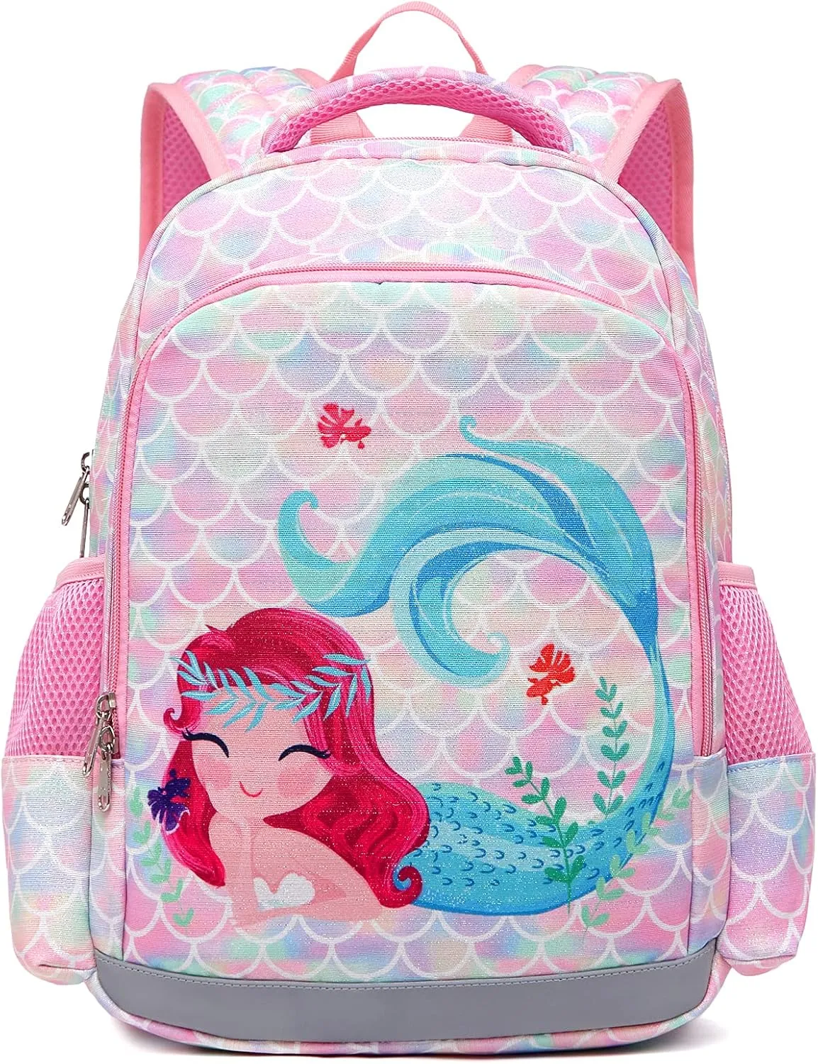 JIANYA Kids Backpack for School Girls Preschool Kindergarten Backpack with Lunch Box & Chest Strap, 15" Tall