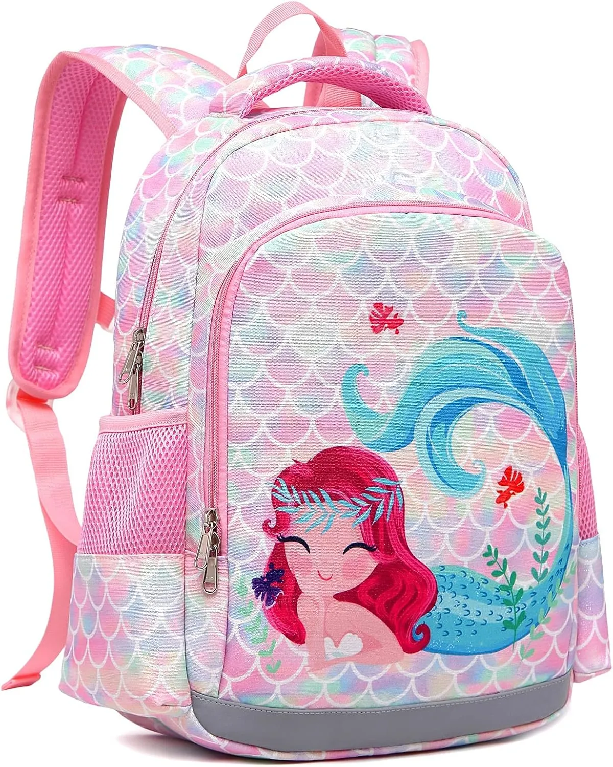 JIANYA Kids Backpack for School Girls Preschool Kindergarten Backpack with Lunch Box & Chest Strap, 15" Tall