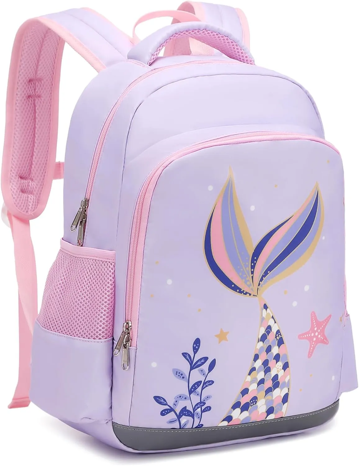 JIANYA Kids Backpack for School Girls Preschool Kindergarten Backpack with Lunch Box & Chest Strap, 15" Tall