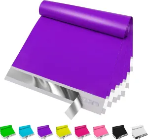 JinRuiKJ Poly Mailers 10x13 Inch 100 Pcs, Strong Adhesive Shipping Bags for Clothing, Durable Thick Mailing Envelopes with Self Seal, Packaging Bags for Small Business - Purple