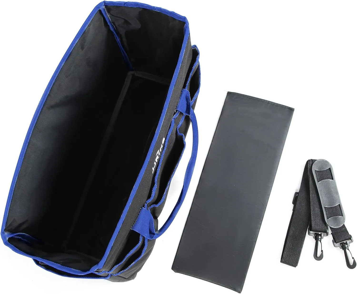 JJRING Large Multi-Functional Carrying Bag, 600D Nylon Artist Tote Bag with 16 Pockets Caddy for Art, Craft, Sewing, Make-up or School, Medical, Office Supplies Organizer, Blue
