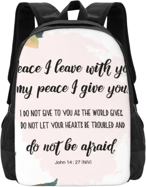 John 14：27 Lightweight Packable Backpack Travel Casual Large Capacity Daypack Foldable Backpack For Men Women