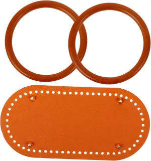 jojofuny Handicraft Bag Handle Set Crochet Bag Bottom Base Practical Handbag Shaper Artificial Leather
