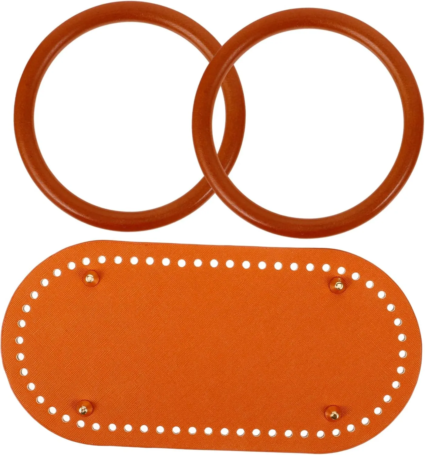 jojofuny Handicraft Bag Handle Set Crochet Bag Bottom Base Practical Handbag Shaper Artificial Leather
