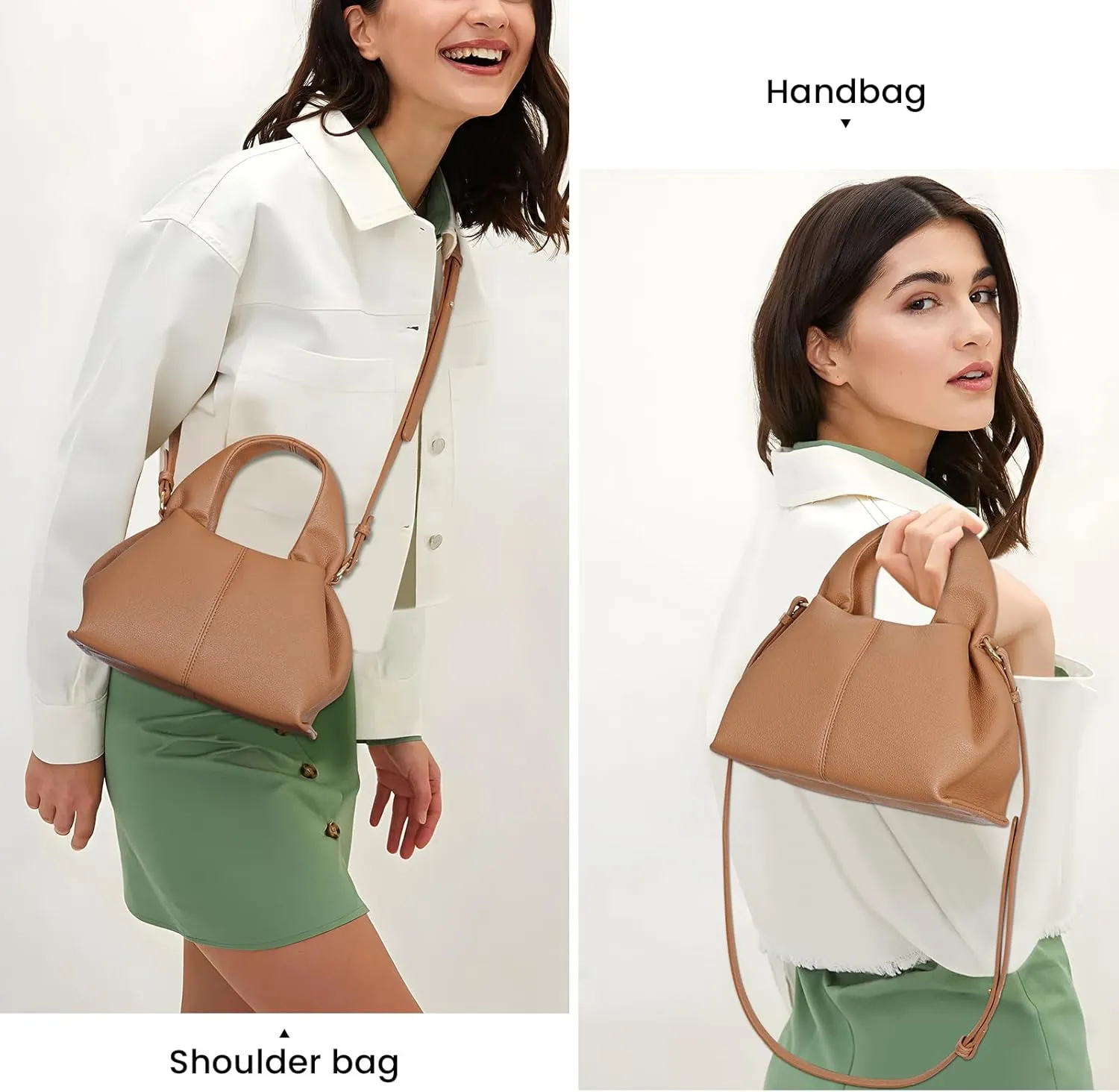 JQWYGB Cloud Pouch Dumpling Clutch Purse Women Tote Shoulder Retro Crossbody Bag with Removable Strap