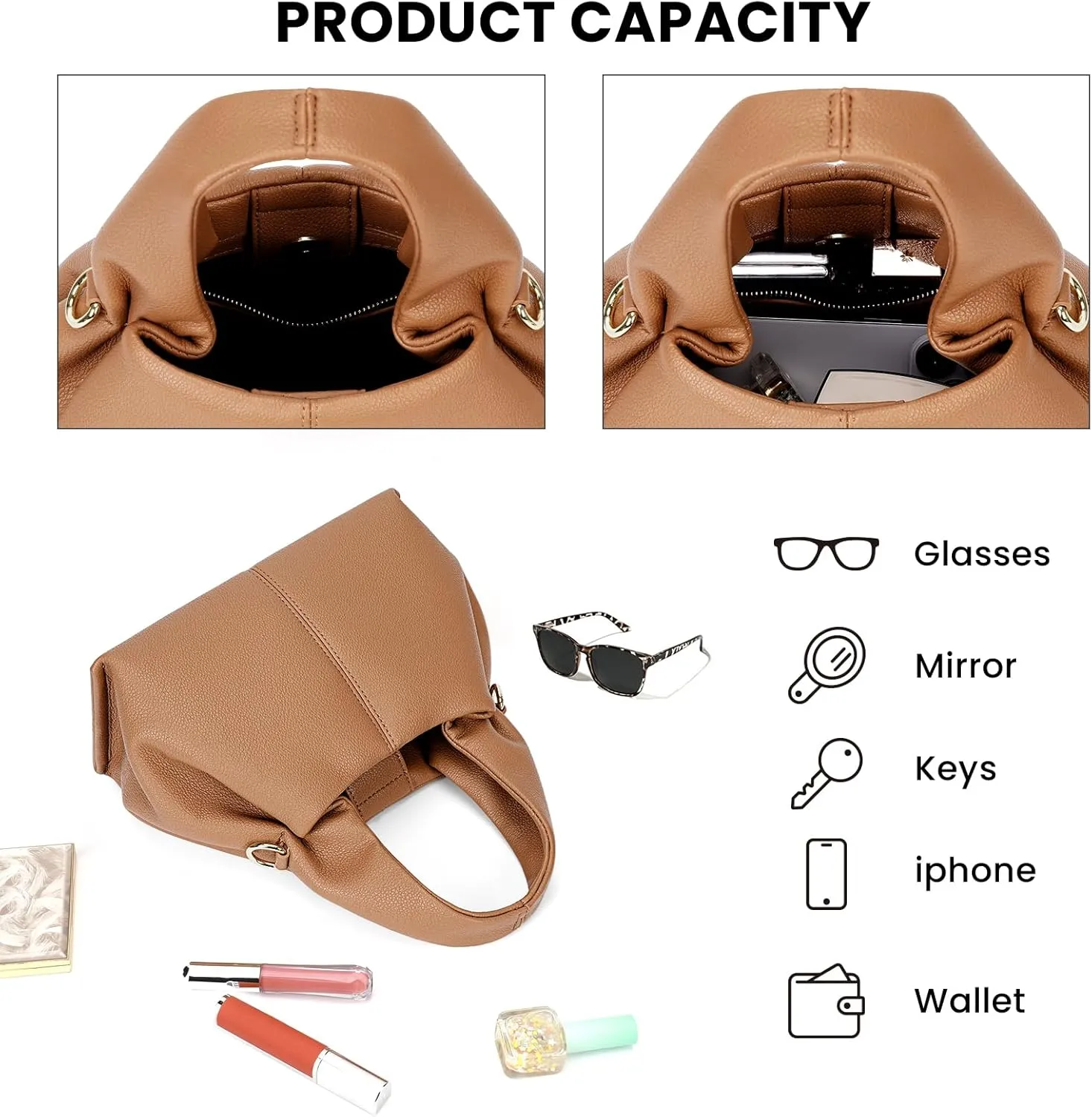 JQWYGB Cloud Pouch Dumpling Clutch Purse Women Tote Shoulder Retro Crossbody Bag with Removable Strap
