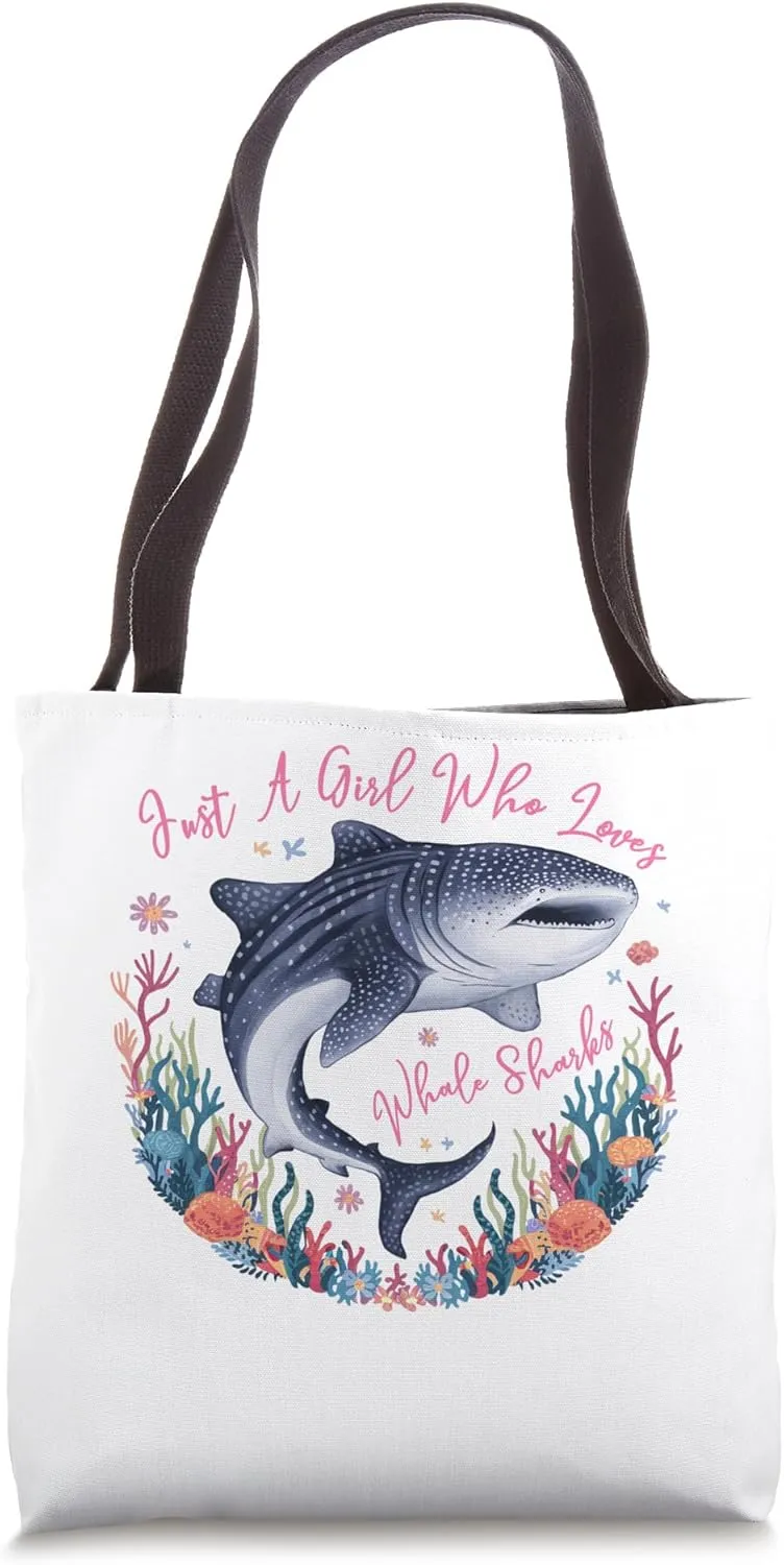 Just a Girl Who Loves Whale Sharks Cute Marine Biology Tote Bag