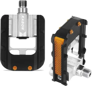 KABON Folding Bike Pedals, Bicycle Foldable Pedals with Aluminum, Universal 9/16 inch Non-Slip Cycling Pedals for Folding Bike, BMX Bike, Road Bike, Mountain Bike MTB
