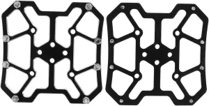 KESYOO 2pcs Set Bicycle Pedal Shoes Adapters Black Bike Cleats Aluminum Alloy Bike Pedal Locking Plate Bike Lock Mount