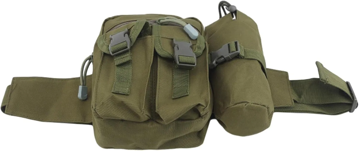Kettle Bag Outdoor Sports Bag Waist Fanny Pack for Hiking Travel Outdoor Activities Hiking,Jungle, Green